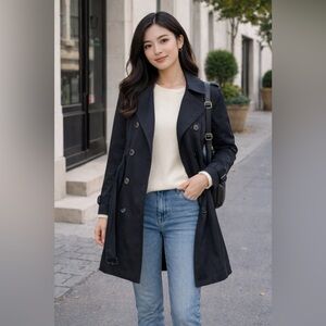 🖤 London Fog Black Trench Coat | Classic & Timeless 🖤